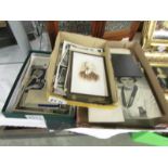 3 trays of old photographs etc.