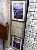 A pair of framed and glazed signed limited edition prints of Whitby