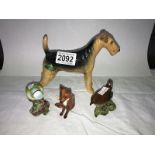 A Beswick dog, fox,