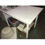 A white kitchen table