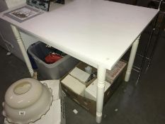 A white kitchen table