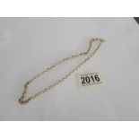 A 9ct gold neck chain, approximately 11 grams.