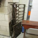 A Victorian cast iron garden seat in 9 pieces.