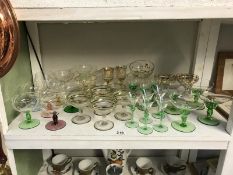 A good collection of retro/vintage coloured wine glasses