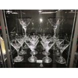 14 good quality babycham cocktail glasses