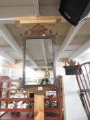 A Victorian mahogany framed mirror.