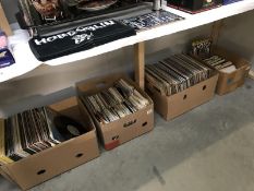 4 boxes of LP records and singles