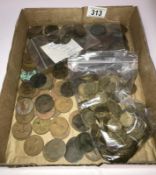 A large quantity of GB coinage including George III cartwheel penny,