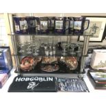 Mixed lot of breweriana including 12 Babycham glasses, 7 Martell Cognac Grand National water jugs,