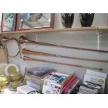 4 vintage copper post/hunting horns