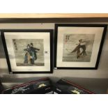 2 oriental watercolours,