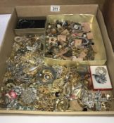 A box of costume jewellery