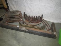 An old fire curb, fire grate accessories etc.