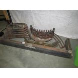 An old fire curb, fire grate accessories etc.