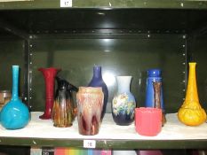 A quantity of vases and jugs including Bretby ****Condition report**** The tall