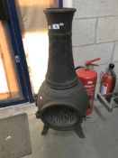 A cast iron chiminea ****Condition report**** Approximately 96cm tall In sound