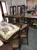 A set of 4 1930's dining chairs