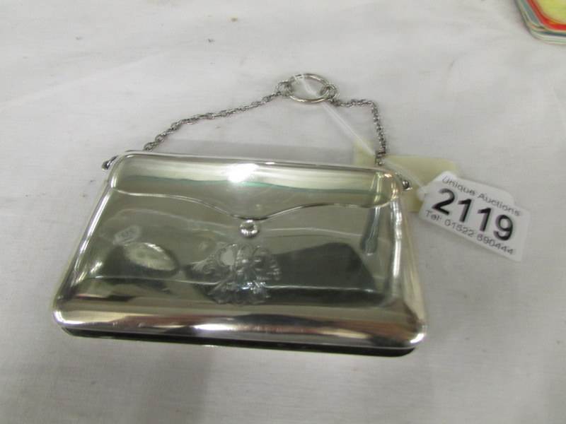 A hall marked silver purse.