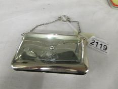 A hall marked silver purse.