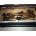 A tool chest with moulding planes