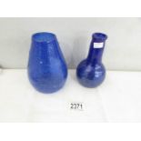 2 Islamic glass vases, 19th century A.D.