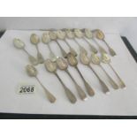 16 assorted Georgian and Victorian silver spoons including set of 6 hall marked William Rawlings