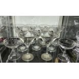 9 Babycham cocktail glasses & 2 Babycham glasses