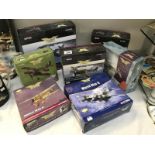 7 boxed Corgi Aviation Archive RAF model aeroplanes, 49104 Hurricane MK1,