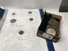 A folder of GB coins including George III and George IV coins, Victorian coins etc.