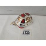 A Royal Crown Derby tortoise paper weight.