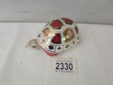 A Royal Crown Derby tortoise paper weight.