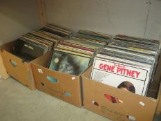 3 boxes of LP records (mixed rock and pop)