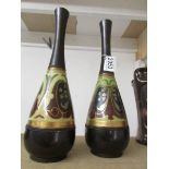 A pair of Bretby vases (1 a/f)