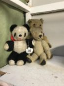 3 teddy bears including mohair and panda