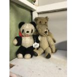 3 teddy bears including mohair and panda