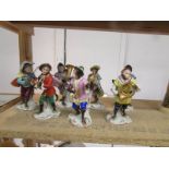 A set of 7 'Monkey Band' figurines.