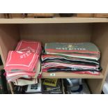 A large quantity of pub bar top towels/mats