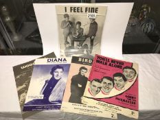 5 vintage song sheets - The Beatles 'I feel fine',