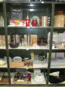 4 shelves of kitchenalia