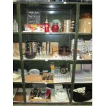 4 shelves of kitchenalia