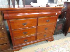 A 8 drawer mahogany chest.