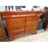 A 8 drawer mahogany chest.