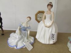 2 Royal Doulton figurines - Ann HN2739 and Marjorie HN2788.