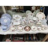A mixed lot of Royal Crown Derby china including tea ware and miniatures with patterns,