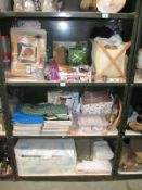 3 shelves of sewing/knitting and embroidery related items