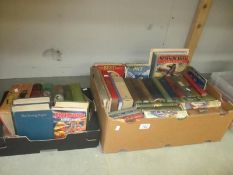 2 boxes of vintage books