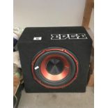 A sub woofer edge with built in Monoblock amplifier