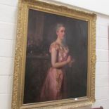 A large Victorian oil on canvas portrait, Lincoln artist.