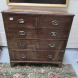 A Victorian mahogany 2 over 3 chest of drawers.