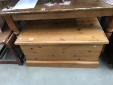 A solid pine toy/blanket box ****Condition report**** 91cm long by 46cm wide c 45cm